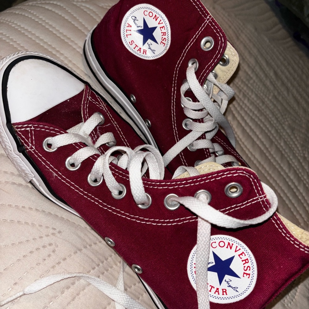 Converse Burgundy High-Top Sneakers